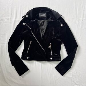 XOXO Black Velvet Jacket